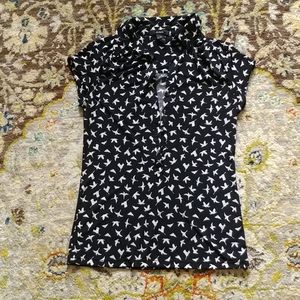 Cute shirt with bird pattern